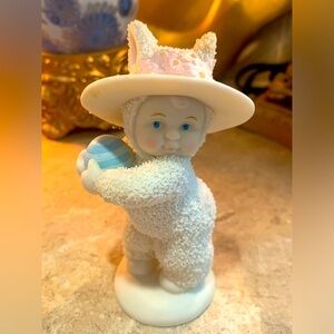 DEPT. 56-SNOWBUNNIES BONNETS & BOWS 4 1/4" Easter Egg